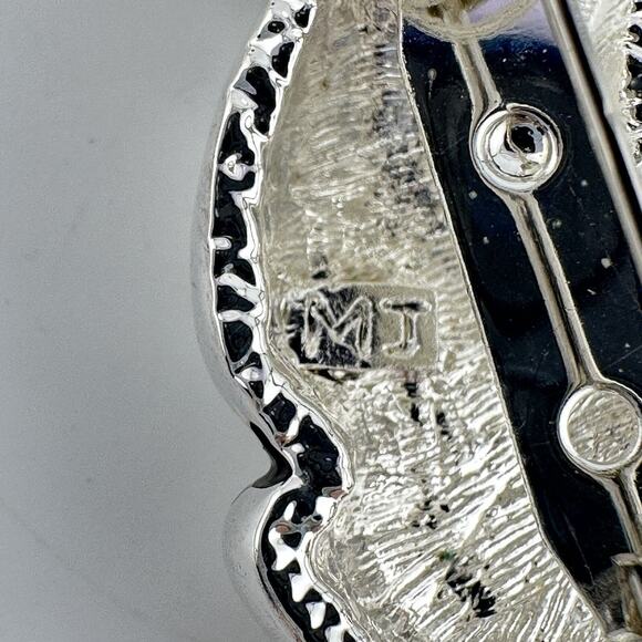 3” MJ Silver Tone Gold Tone Crouching Panther Cat Converter Brooch Pendant - Picture 4 of 4